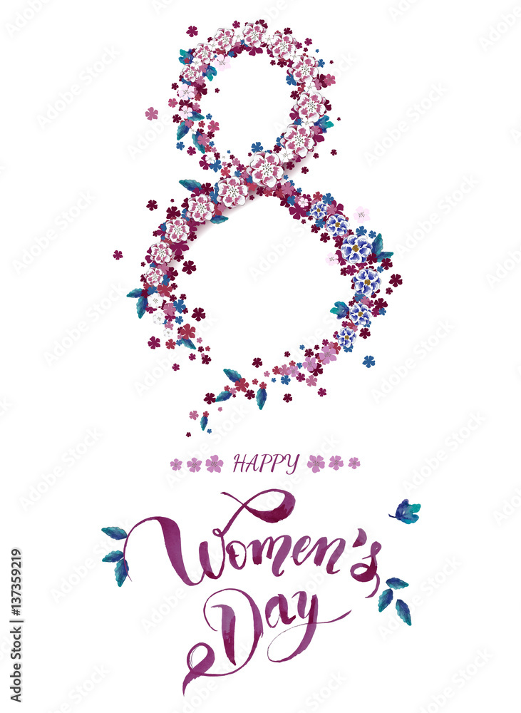 Women's Day greeting card. Vector illustration EPS10. Women's Day greeting card. Vector illustration EPS10.