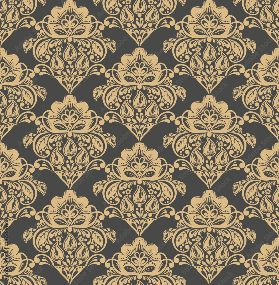 Floral damask seamless pattern background. Elegant luxury texture for wallpapers, backgrounds and page fill. Floral damask seamless pattern background. Elegant luxury texture for wallpapers, backgrounds and page fill.