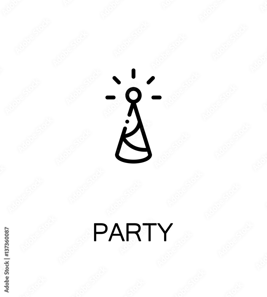 Obraz premium Party flat icon