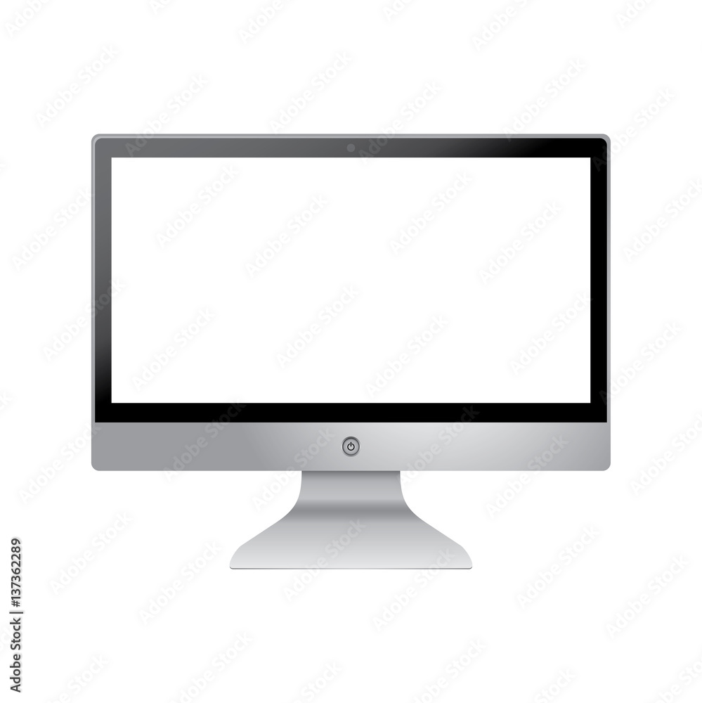 Computer monitor vector design isolated on white background . Computer monitor vector design isolated on white background .