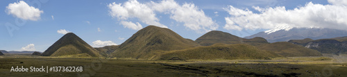 Obraz na plátne Hummocky ground at the base of Cotopaxi Volcano in the Ecuadorian Andes