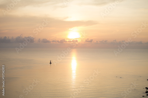 sunrise over sea at Hua Hin Thailand