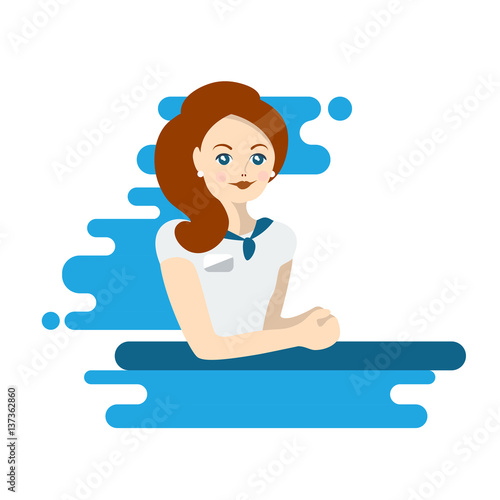 Flat woman