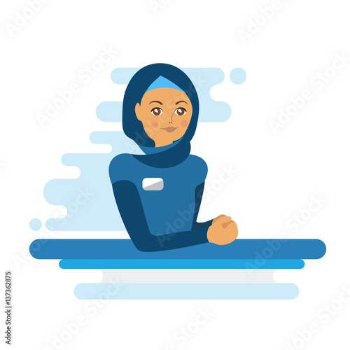 Flat woman