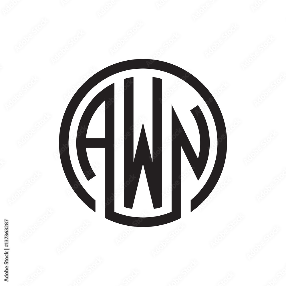 initial three letter logo circle black initial three letter logo circle black