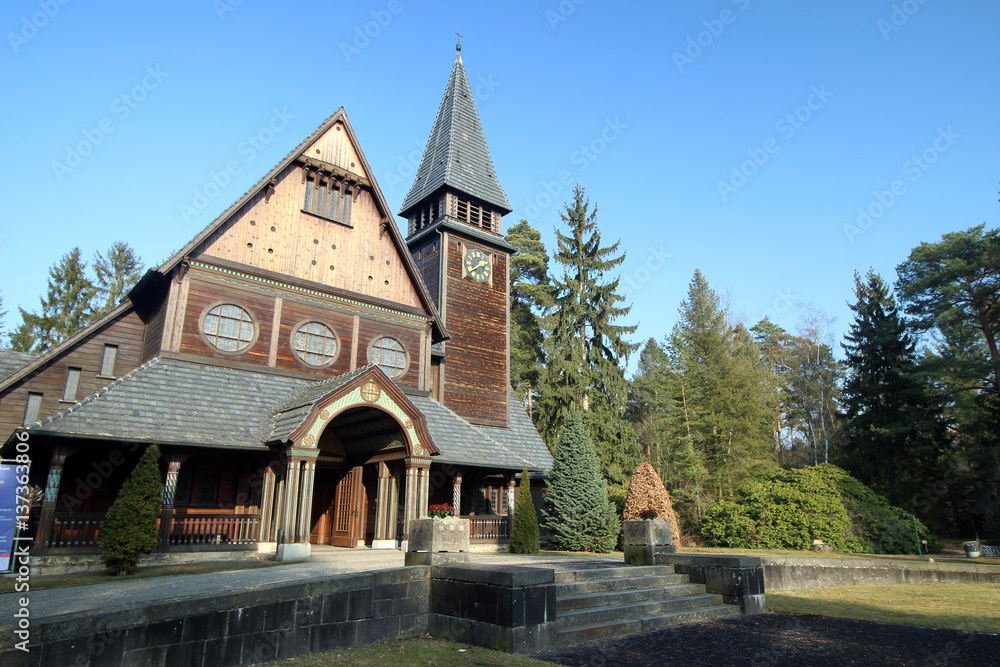 Fototapeta premium Stabkirche Stahnsdorf