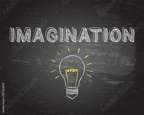 Imagination Light Bulb Blackboard