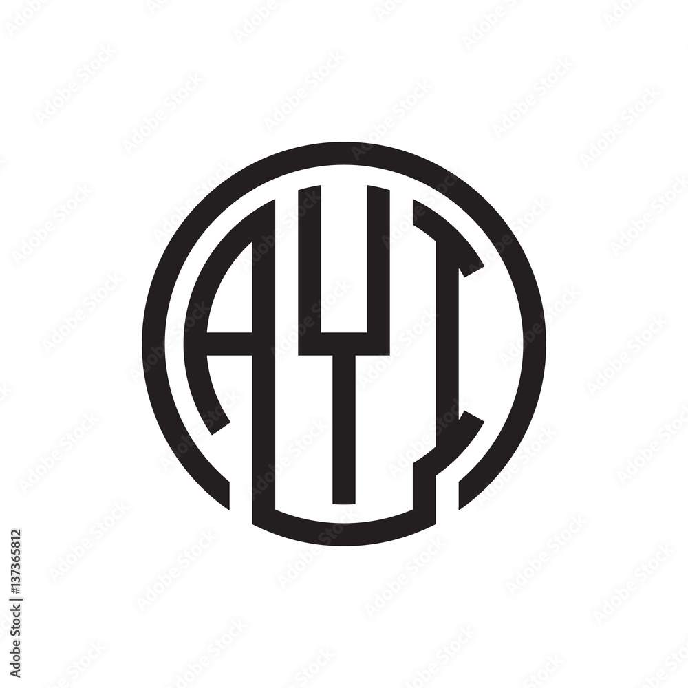 initial three letter logo circle black initial three letter logo circle black