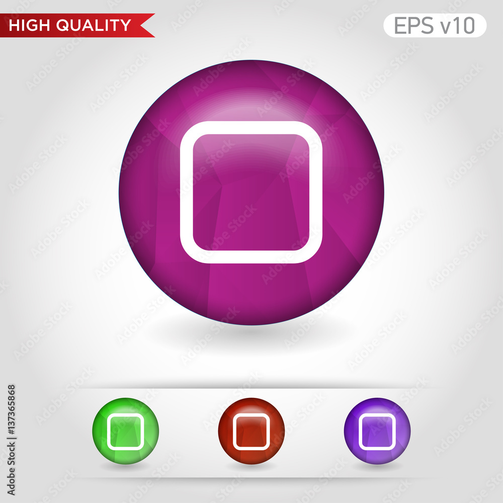 Cube icon. Button with cube icon. Modern UI vector. Cube icon. Button with cube icon. Modern UI vector.