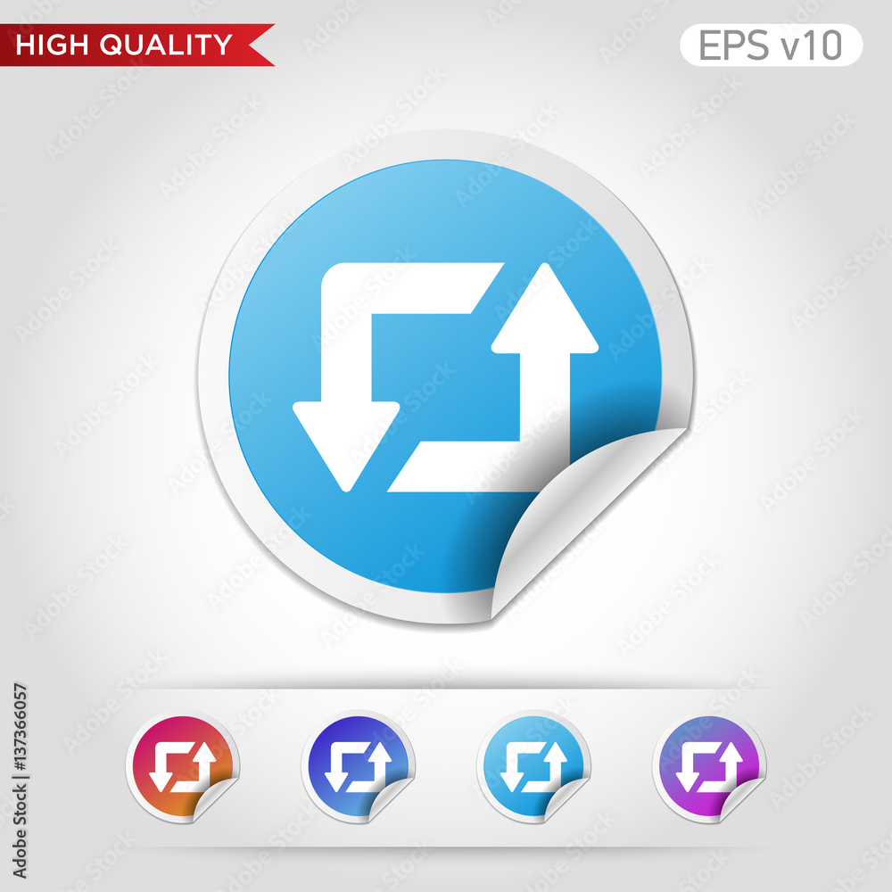 Repeat icon. Button with repeat icon. Modern UI vector. Repeat icon. Button with repeat icon. Modern UI vector.