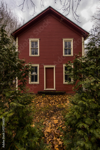 Restored Red Painted Historic House - Fredericktown, Ohio