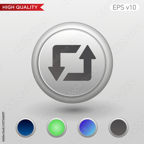 Repeat icon. Button with repeat icon. Modern UI vector. Free Download Repeat icon. Button with repeat icon. Modern UI vector. - GFXLoad