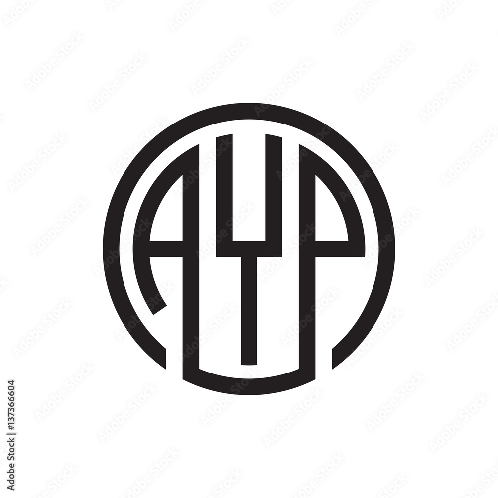 initial three letter logo circle black initial three letter logo circle black