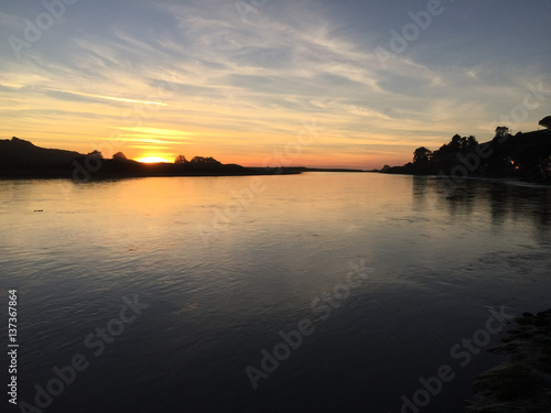 Foto Sunrise in Jenner, Sough California. Seascape, winter.