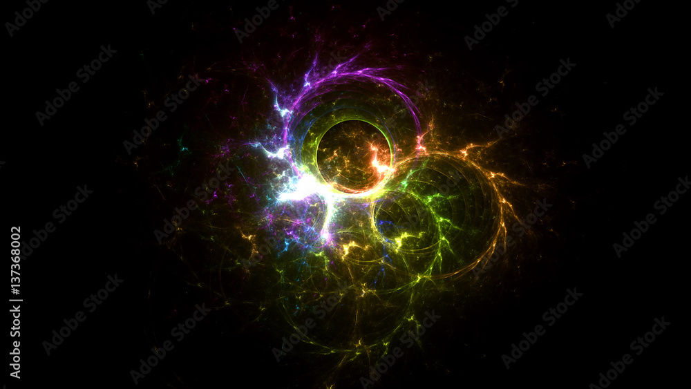 3D rendering abstract fractal light background 3D rendering abstract fractal light background