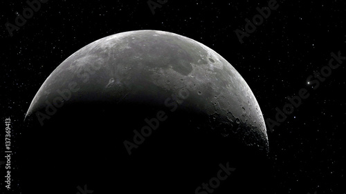Fototapeta Naklejka Na Ścianę i Meble -  3d illustration of the Moon. Elements of this image furnished by NASA