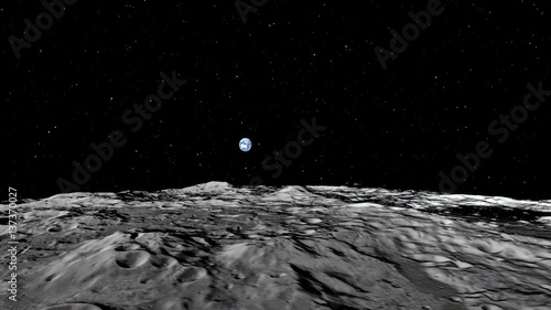3d illustration of the Moon. Elements of this image furnished by NASA photo