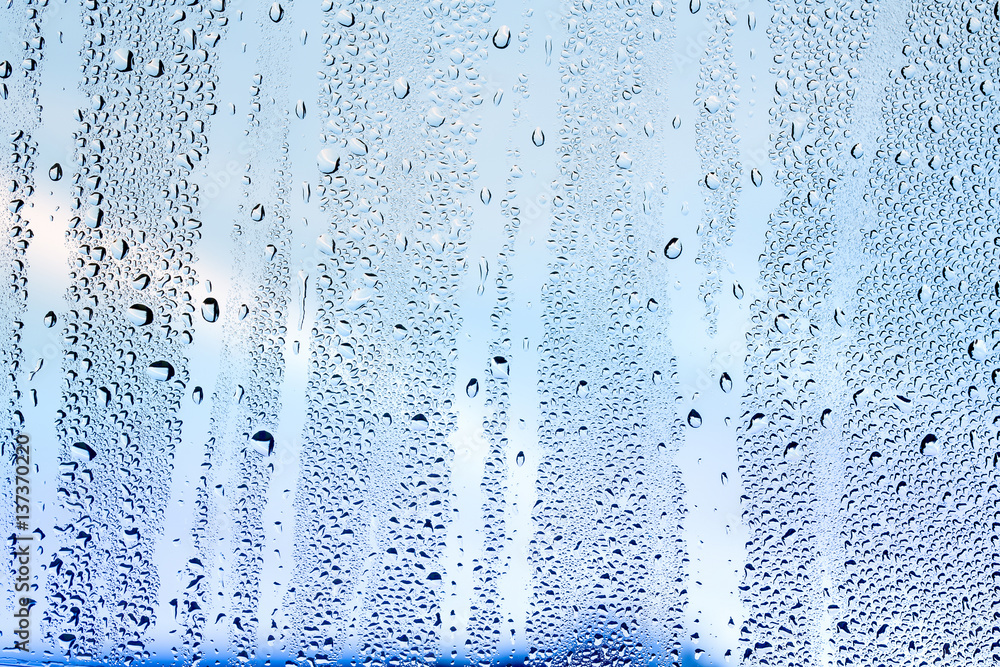 water drops on window glass water drops on window glass