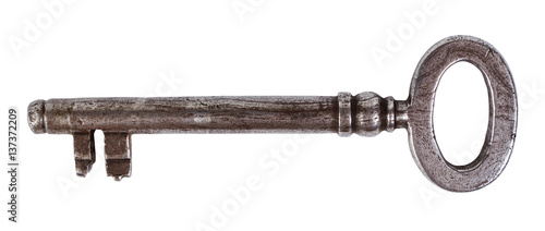 Fotografía Skeleton key isolated on white