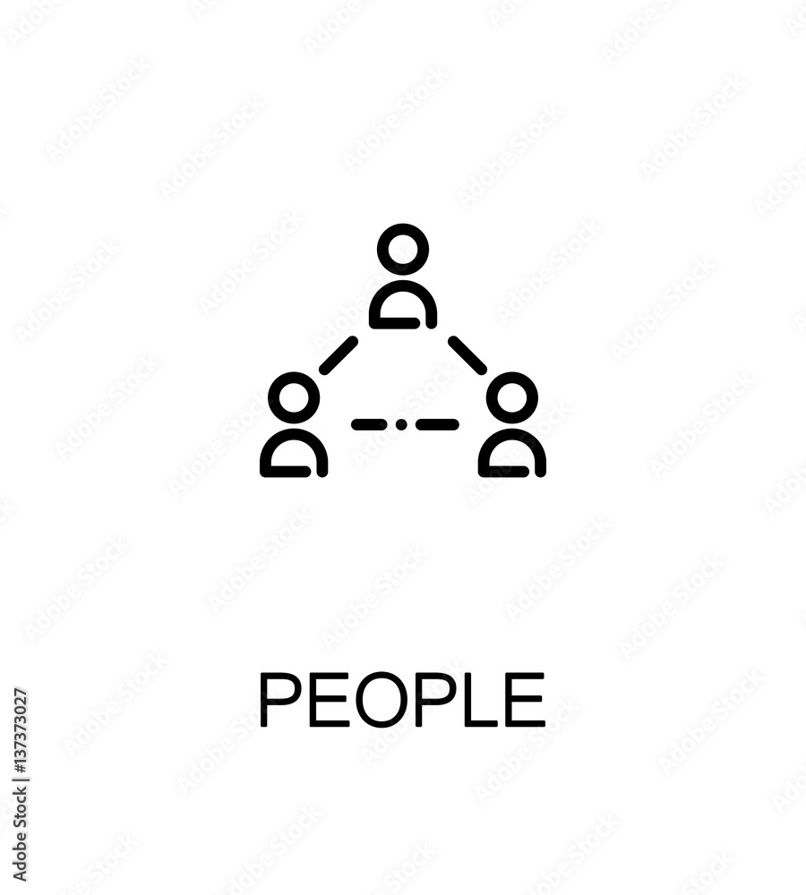 People flat icon