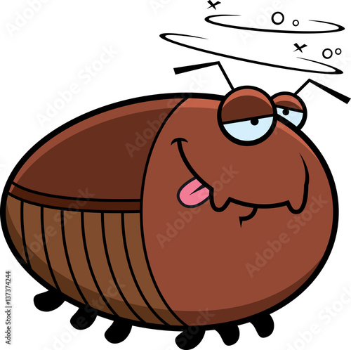 Cartoon Drunk Cockroach