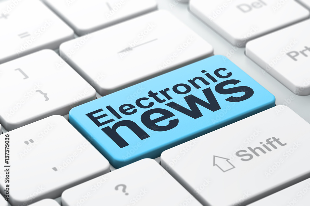 News concept: Electronic News on computer keyboard background News concept: Electronic News on computer keyboard background