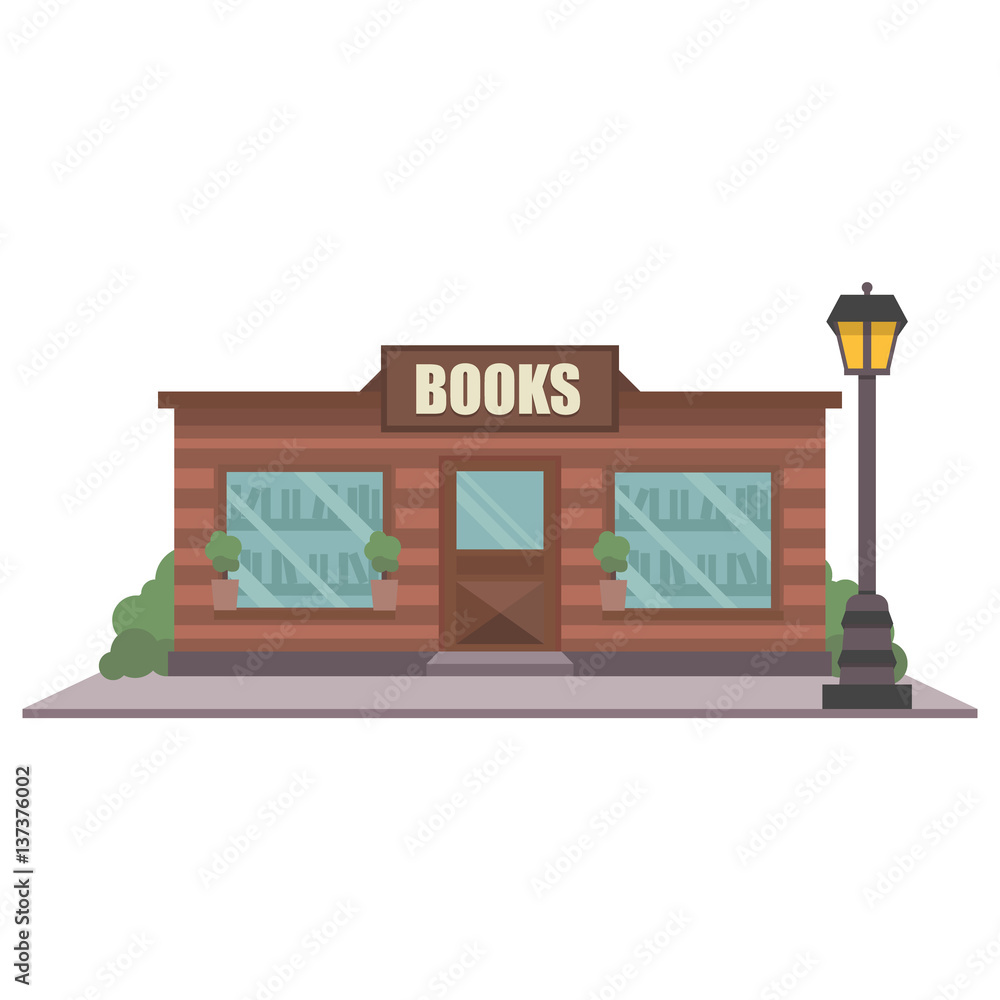 Obraz premium Bookstore facade vector