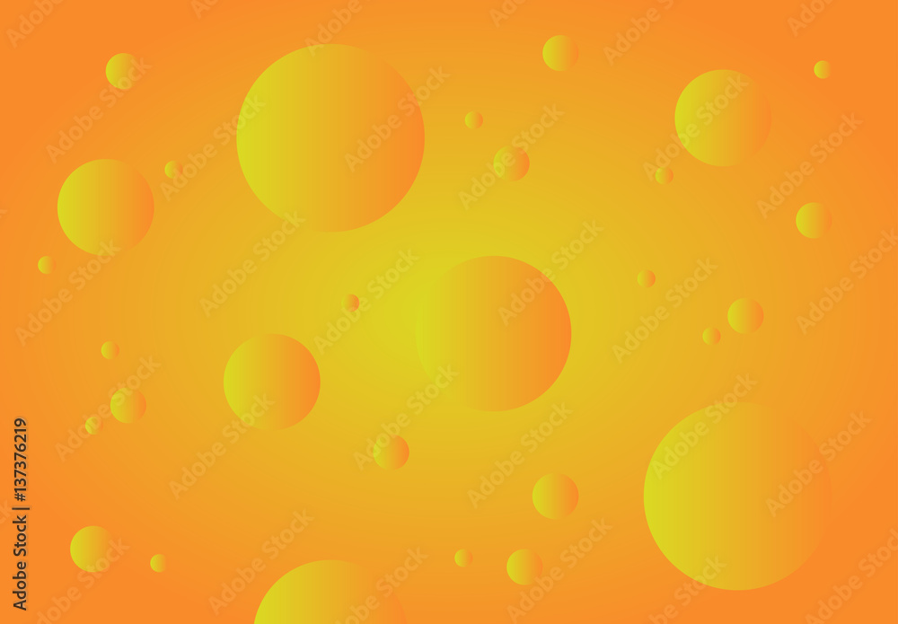Orange abstract technology background. Gradient bubbles for web sites, user interfaces and applications. Vector illustration.