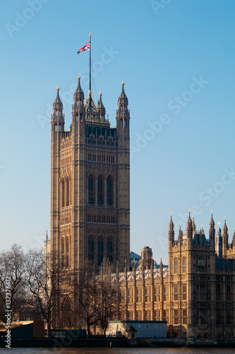 View of the Sunlit Houses of Parliament