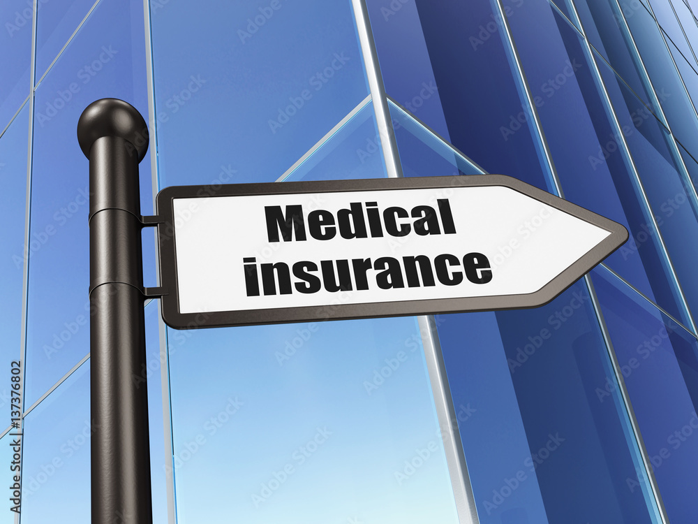 Insurance concept: sign Medical Insurance on Building background
