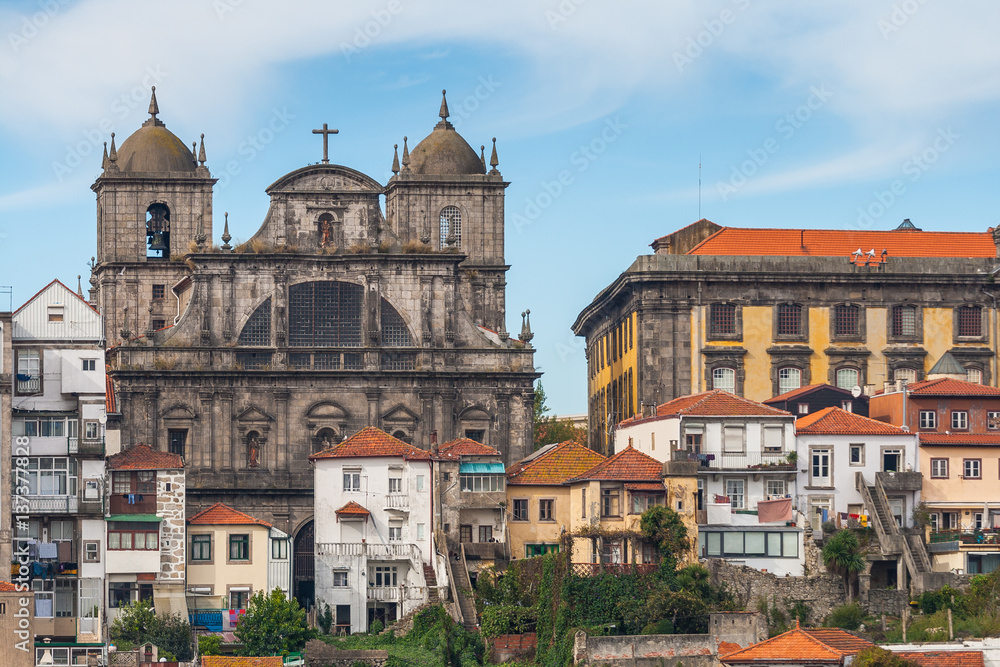 Ribeira, the old town of Porto, Portugal. 