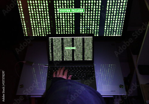 Computer screen with numbers