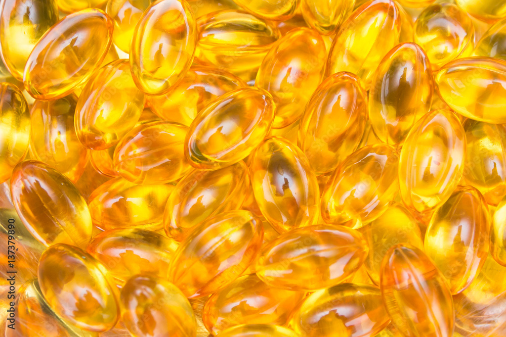 Ταπετσαρία Fish oil capsules packed with omega 3