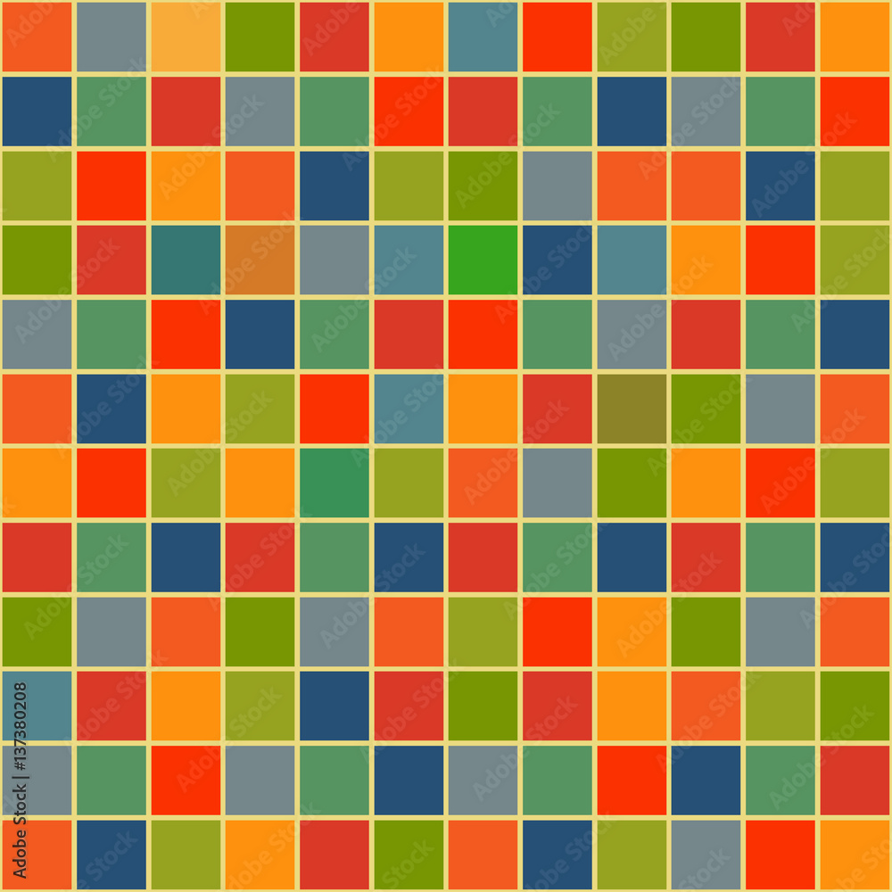 Bright mosaic seamless pattern background square tiles Bright mosaic seamless pattern background square tiles