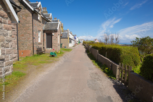 Isle of Iona Scotland uk Scottish island street with houses