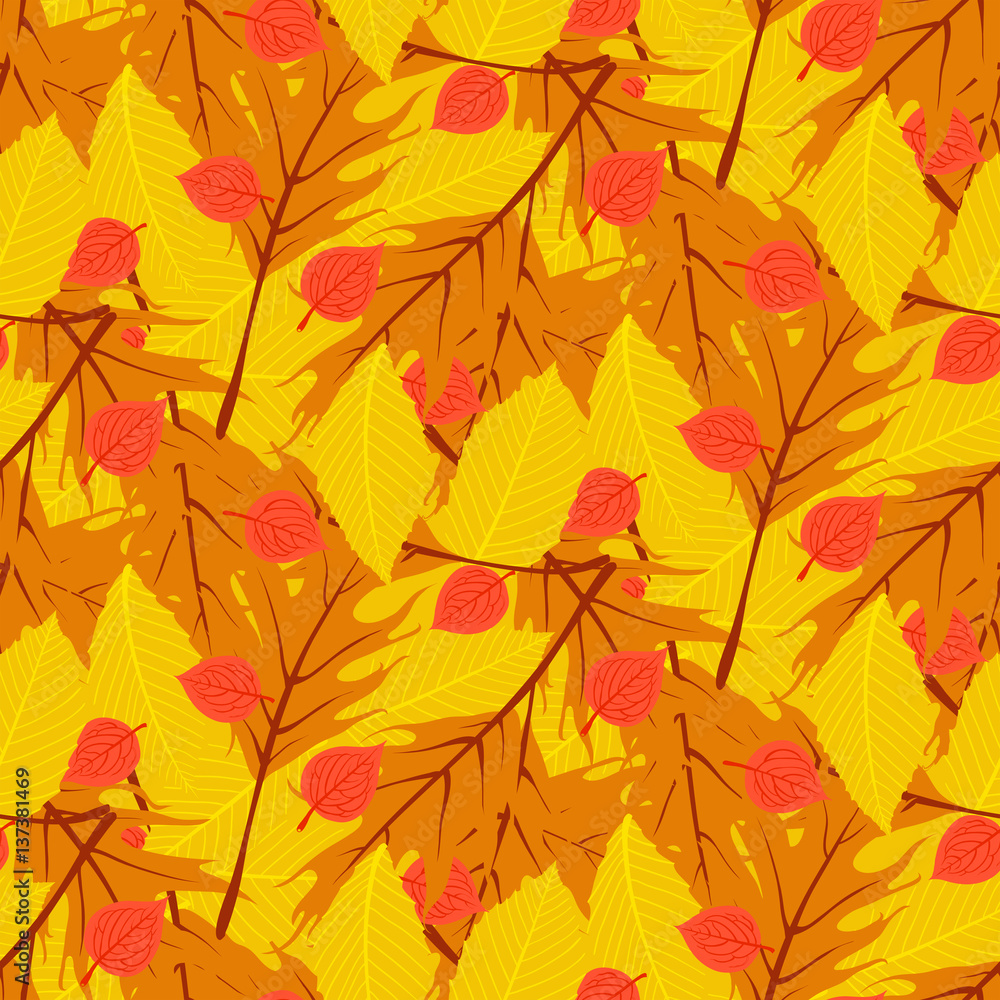 Obraz premium Vector autumn seamless background