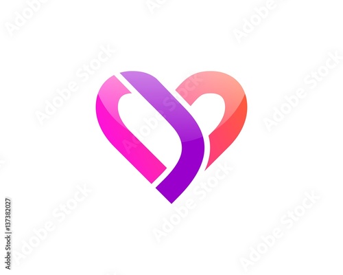 letter J, love heart