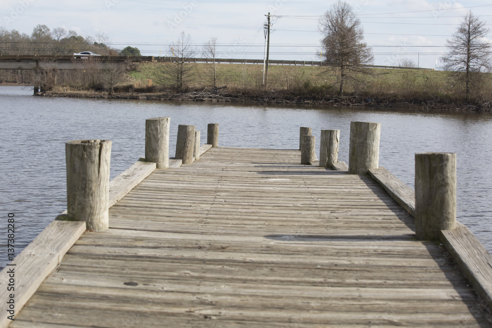 Naklejka premium Fishing Pier