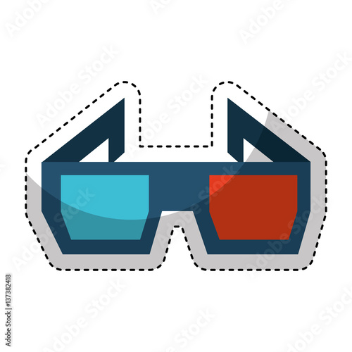 3d glasses isolated icon vector illustration design