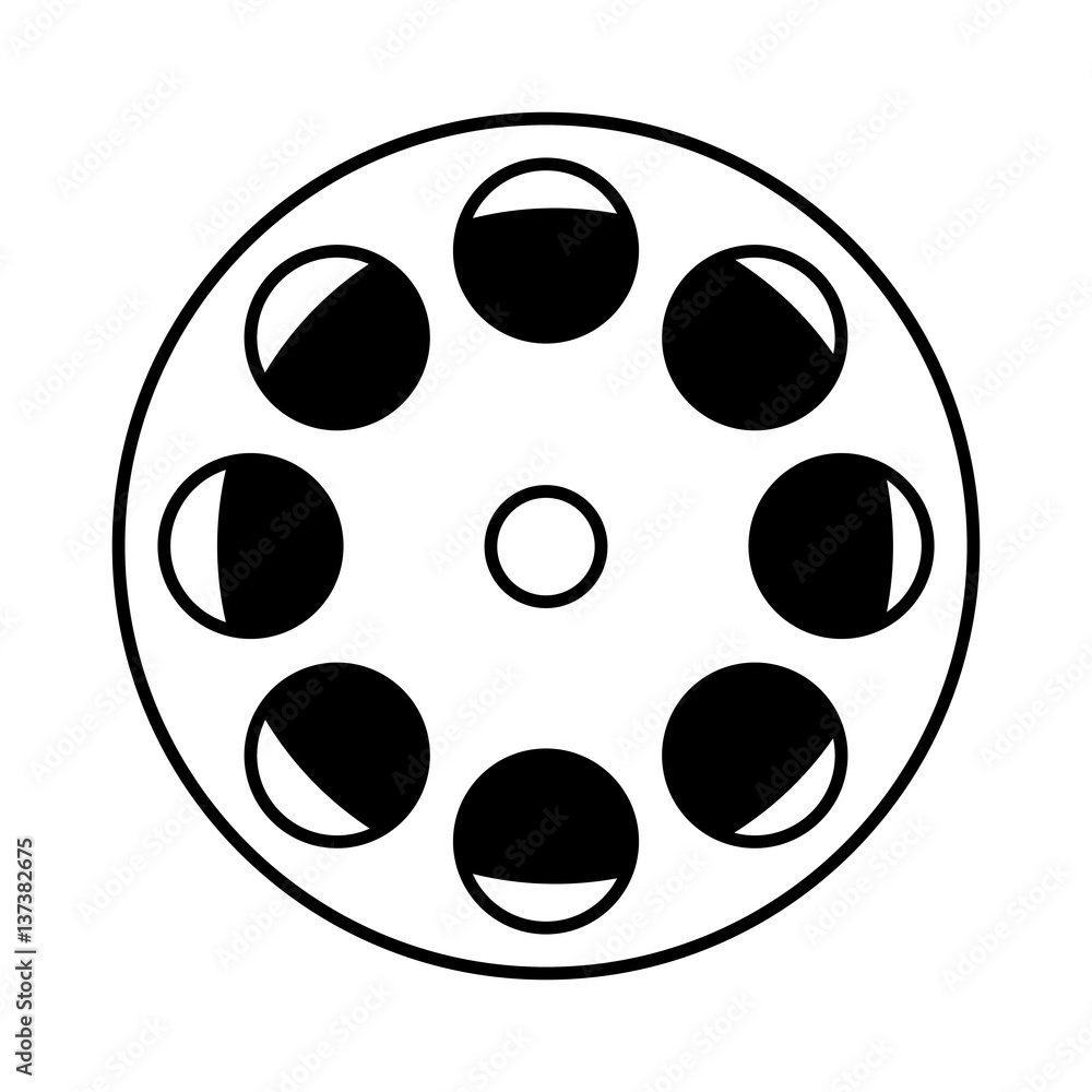reel tape record isolated icon vector illustration design