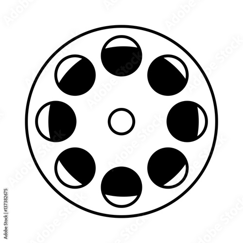 reel tape record isolated icon vector illustration design