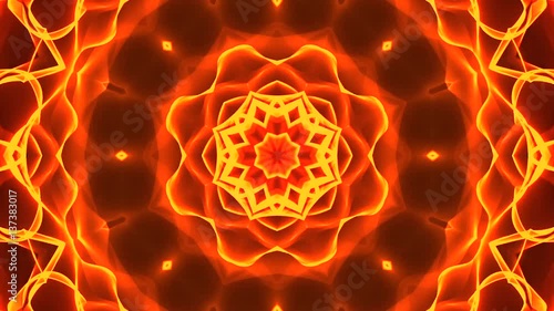 The Dancing Fiery Kaleidoscope. Animation Loop