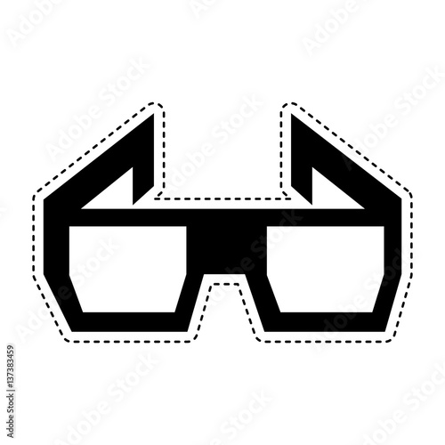 3d glasses isolated icon vector illustration design