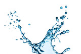 Water splash isolated on white.