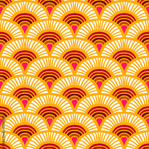 Vintage hand drawn art deco pattern