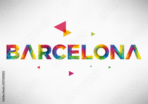 Geometric Barcelona City Vector Design