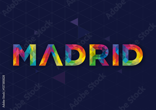 Geometric Madrid City Vector Design