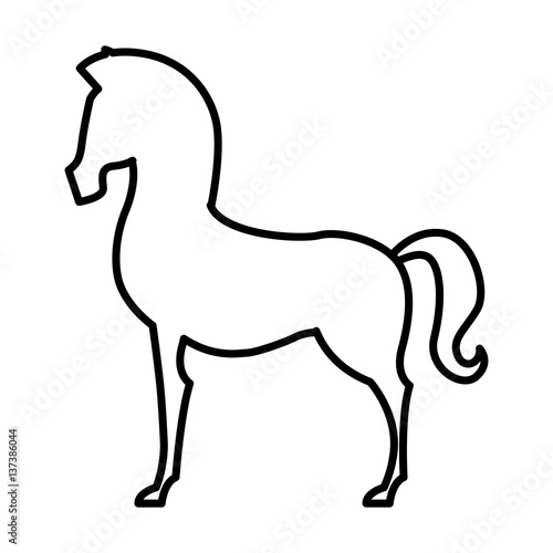 horse silhouette isolated icon vector illustration design