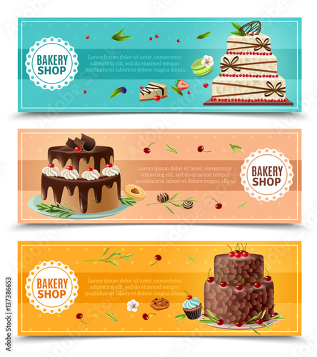 Cakes Banners Set 