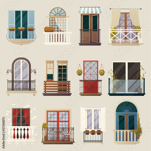Modern Classic Vintage Balcony Elements Collection 
